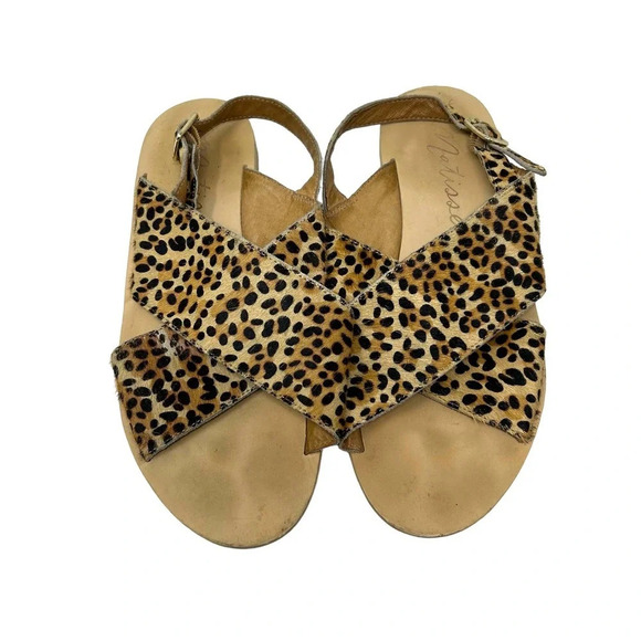 Matisse Arielle Cow Hair Sandals Leopard Cheetah Print Size 8 - Picture 2 of 6
